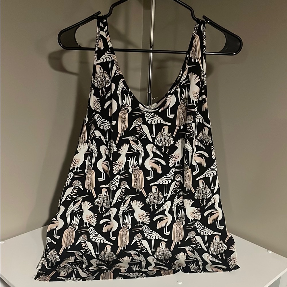 Black Patterned Women's Top